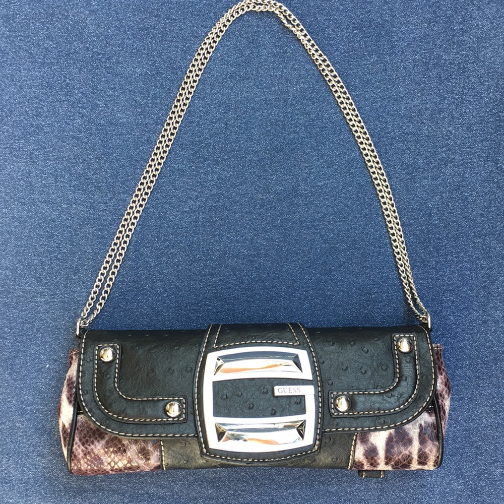 Guess Kalina Jungle Shoulder Clutch Bag